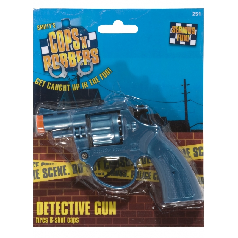 Detective revolver blauw