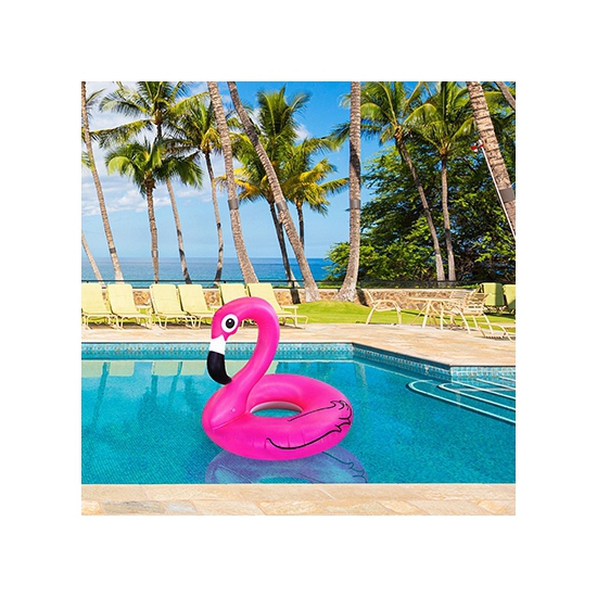 Waterspeelgoed xxl roze flamingos zwemband zwemring 120 cm