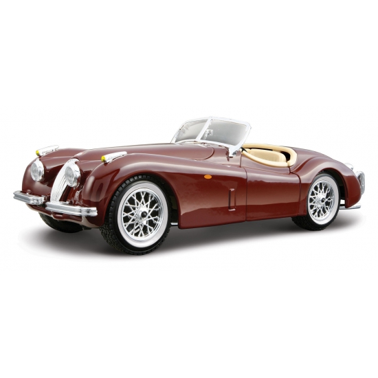 Speelgoedauto jaguar xk 120 cabriolet rood 1 24