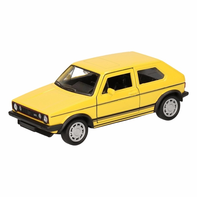 Speelgoed volkswagen golf gti i geel 12 cm