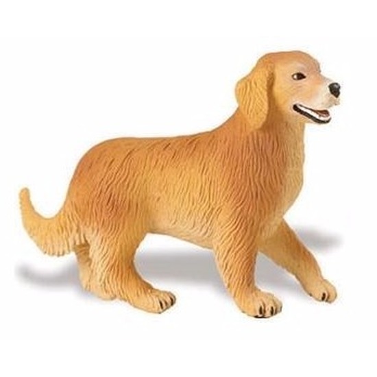 Speelgoed nep golden retriever hond 10 cm
