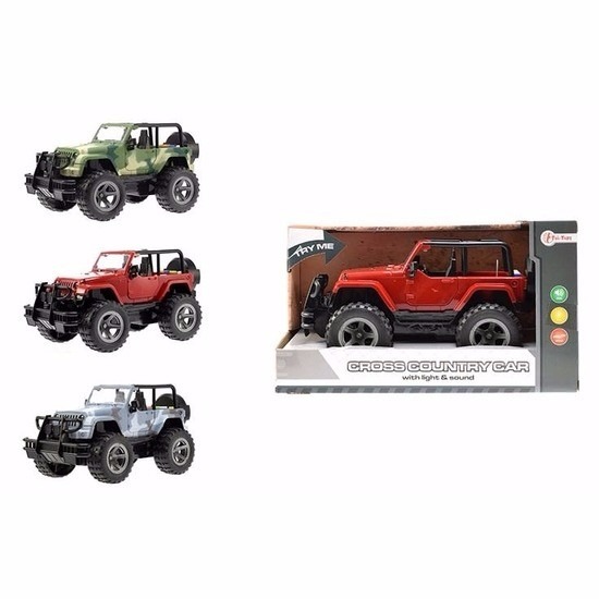 Speelgoed jeep wrangler geel welly met licht en geluid 27 5 cm