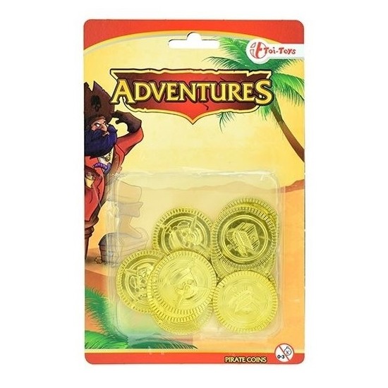 Gouden dukaten uit een piratenschat speelgeld