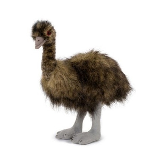 Pluche speelgoed emoe struisvogel knuffeldier 38 cm