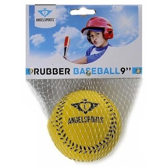 Speelgoed honkbal geel 7 cm