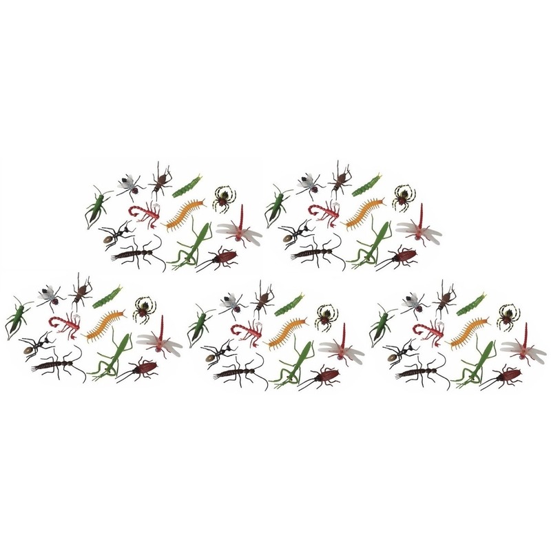 60x plastic speelgoed insecten