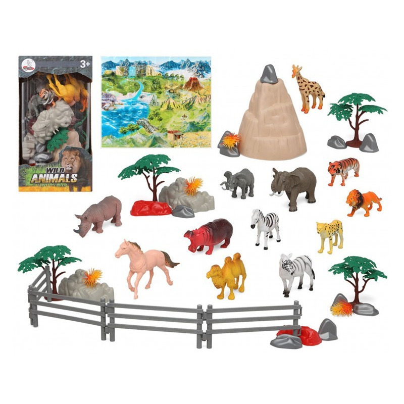 12x plastic safaridieren speelgoed figuren voor kinderen