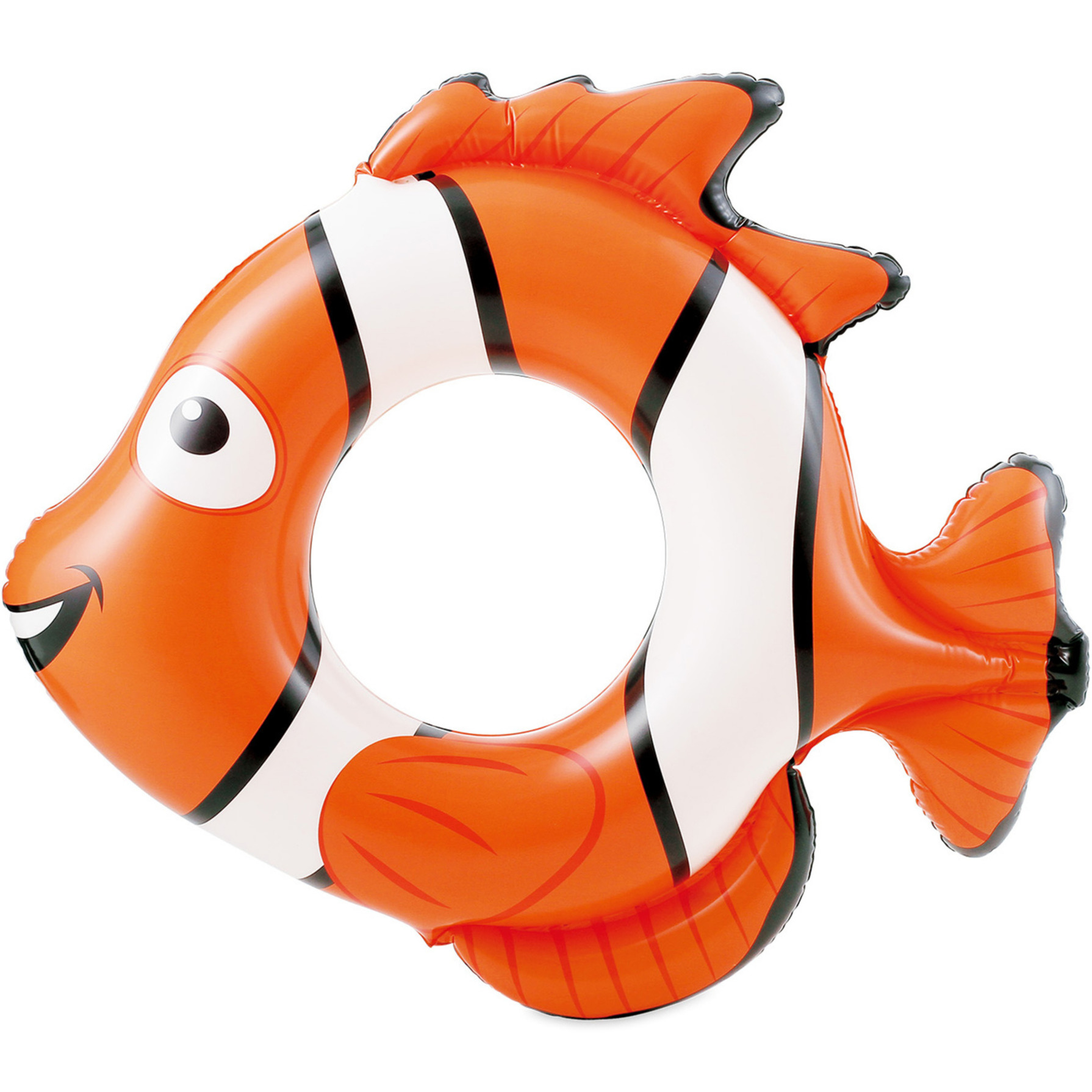 Waterspeelgoed oranje vis zwemband/zwemring 66 x 72 x 15 cm voor jongens/meisjes/kinderen