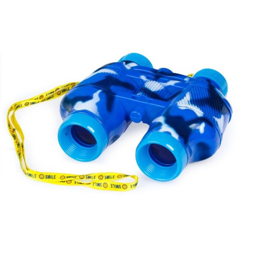 Kinder speelgoed verrekijker blauw voor peuters 14 cm