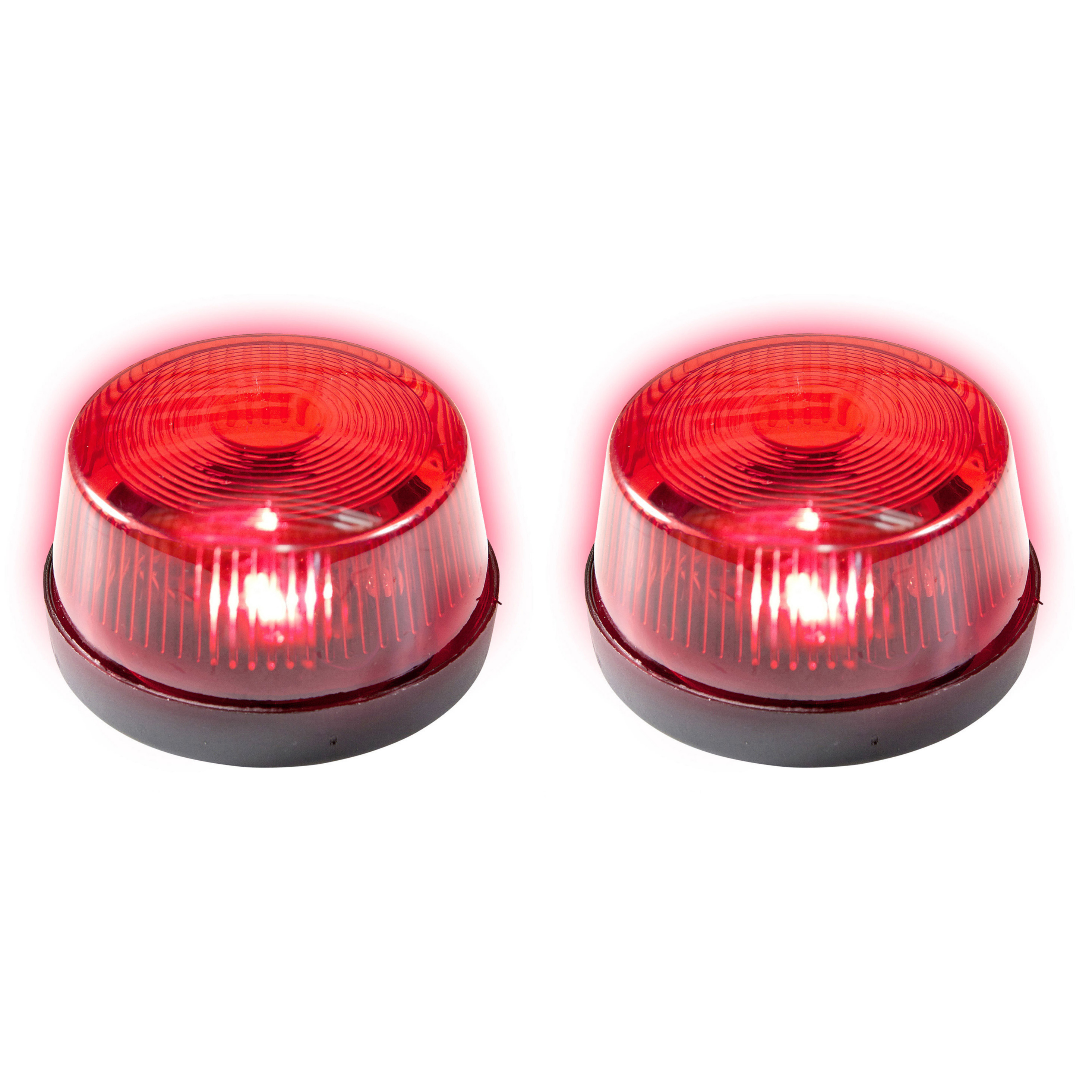 Set van 2x stuks signaallampen signaallichten rood led licht 10 cm politie speelgoed feestverlichting