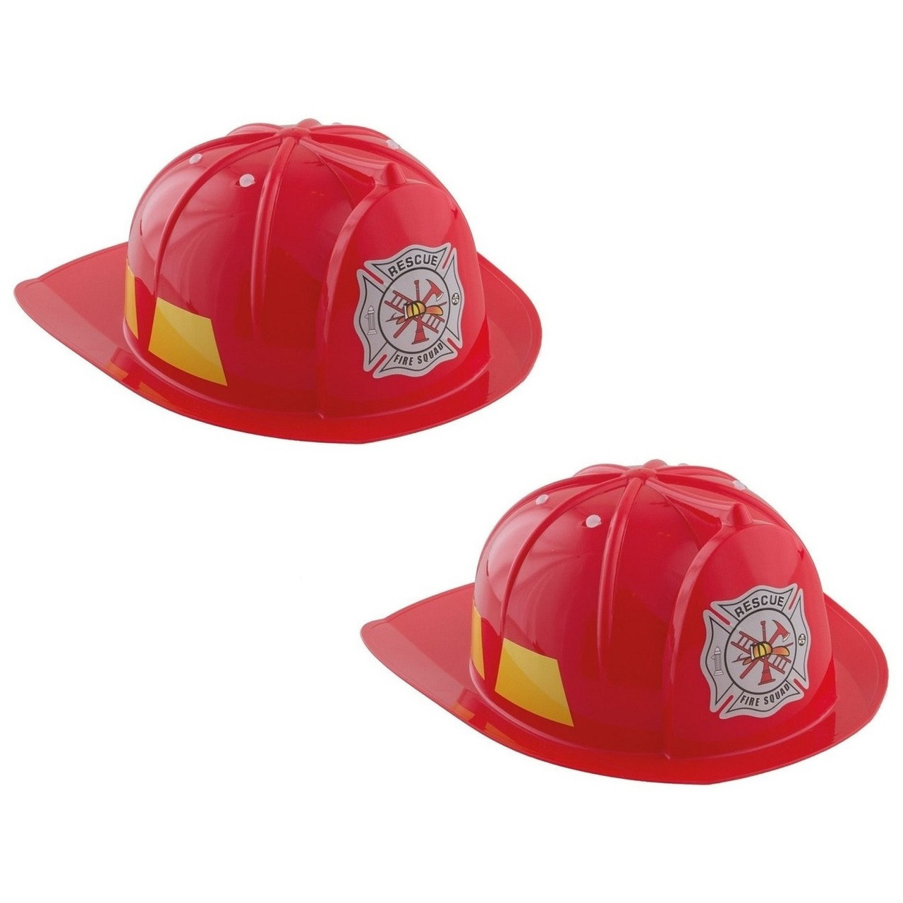 Set van 6x stuks brandweerhelmen verkleed speelgoed voor kinderen